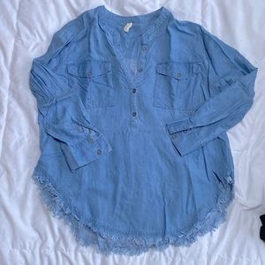 Elan denim long sleeved shirt